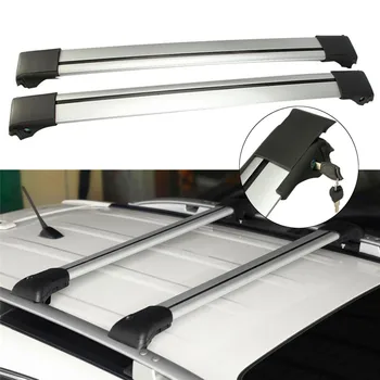 

2pcs 93cm - 99cm 97cm Car Roof Rack Basket Top Rail Cross Strip Bar Luggage Carrier for Raised Rail Universal
