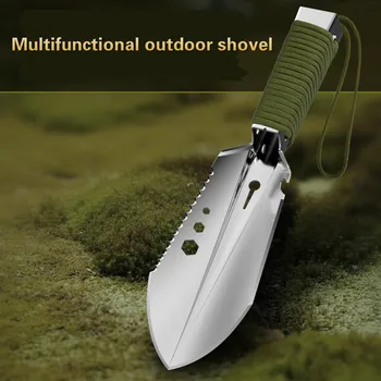 

Multifunctional garden engineer shovel spoon mini portable small hand shovel axe portable gardening digging potherb tool saw nai