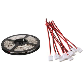 

1 Roll 5M 3528 SMD 300 LED Strip White Waterproof Strip & 10Pcs PCB Cable 2 Pin LED Strip Connector 5050 Adapter 10mm