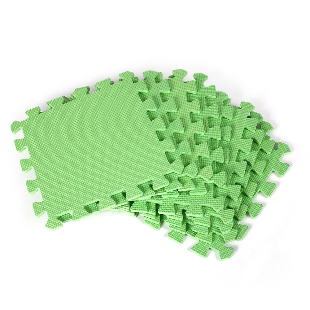 Green SOLEDI 9 шт. мягкий блокирующий Коврик для упражнений для детей из эко-пены EVA пены коврики для пола розовый блокирующий пазл для детей - Цвет: Green