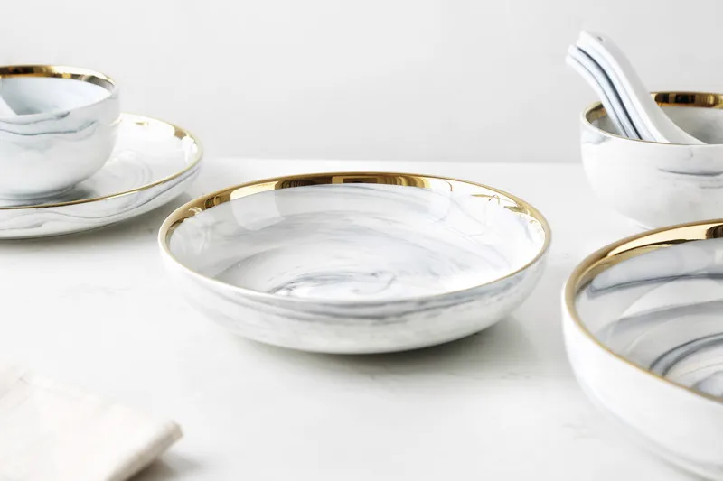 Набор посуды из керамики, набор посуды для супа, набор фарфоровой посуды, набор столовых приборов, набор столовых приборов