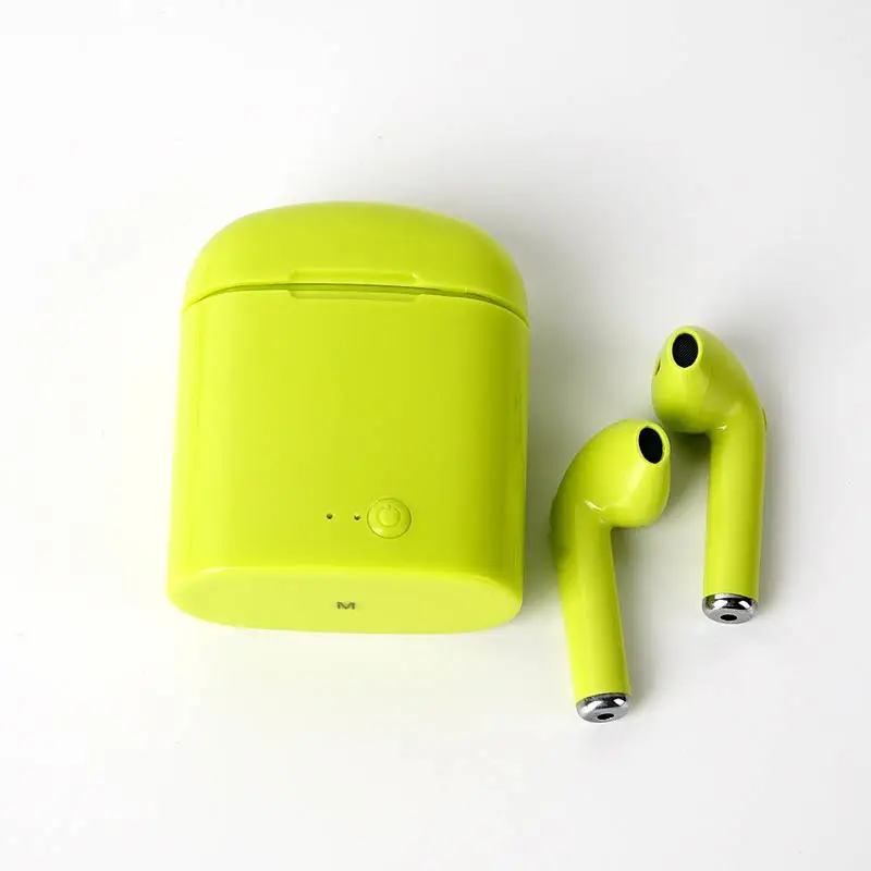 I7s tws беспроводные bluetooth наушники redmi airdots наушники-вкладыши pods игровая гарнитура беспроводные наушники Bluetooth для apple xiaomi - Цвет: yellow