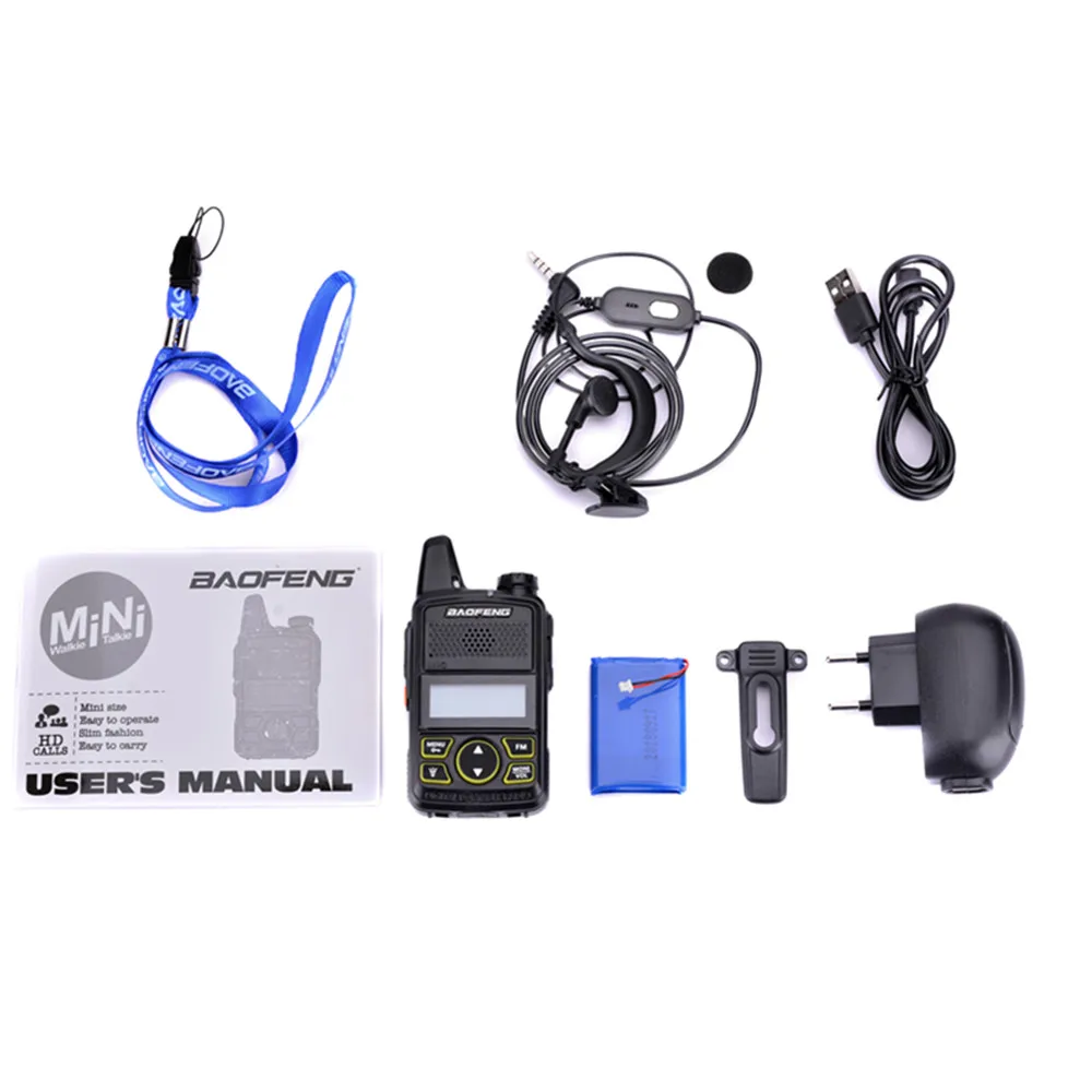 

Baofeng BF-T1 Portable Earphone Ptt MINI Walkie Talkie Handheld bft1 Hotel Civilian Radio Comunicador Ham HF Transceiver