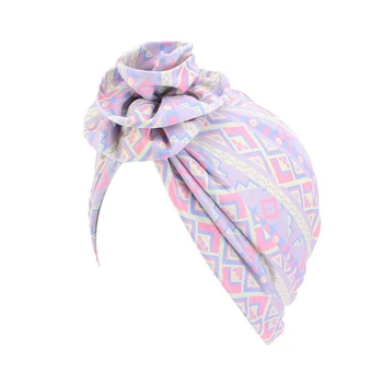 

New Hair Cap For Sleeping Pan Flower National Turban Hat Printing Bonnet Head Scarf Headwear Beanie Dot Styling Coloring Chemo