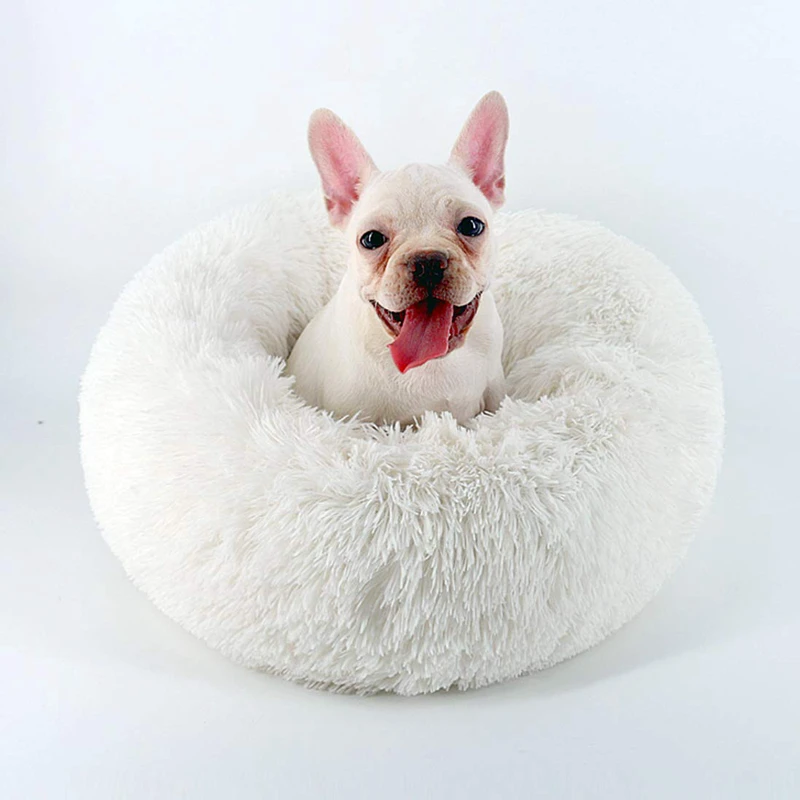 Round Dog Bed Washable Pet Cat Bed Dog Breathable Lounger Sofa for Small Medium Dogs Super Soft Plush Pads Products for Dogs