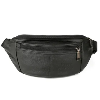 

Genuine Cowhide Leather Men's Belt Bag Handbag Luxury Noble Male Fanny Bag Waist Packs High Quality Designer Brand Men Belt Pack