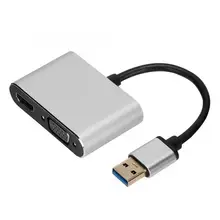 USB 3,0 к/VGA адаптер 1920*1080 конвертер кабель для OS/7/8/XP USB адаптер