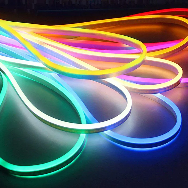 Гибкая неоновая лампа DC 12V AC 220V SMD 2835 120 светодиодный/M полосы светильники