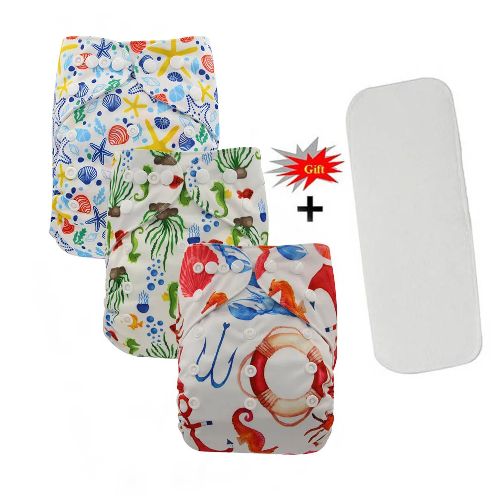 Ohbabyka многоразовые подгузники детские пеленки крышка Couche Lavable ткань пеленки характер моющиеся детские подгузники с карманами+ вставка из микрофибры - Цвет: 109