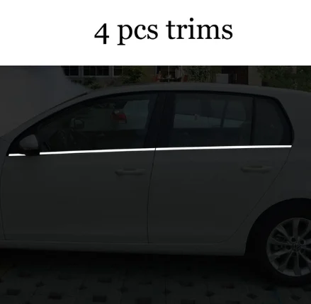 Нержавеющая сталь окна автомобиля планки для volkswagen golf mk6 2008 2009 2010 2011 2012 2013 Гольф 6 - Цвет: 4 pcs trims