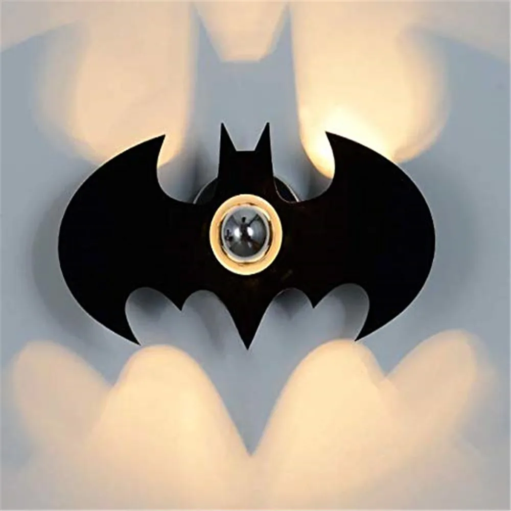 Lâmpada de parede com batman sombra modelagem acrílico moda preto design  moderno ótimo para sala estar decoração led luzes casa|Luminárias de  parede| - AliExpress