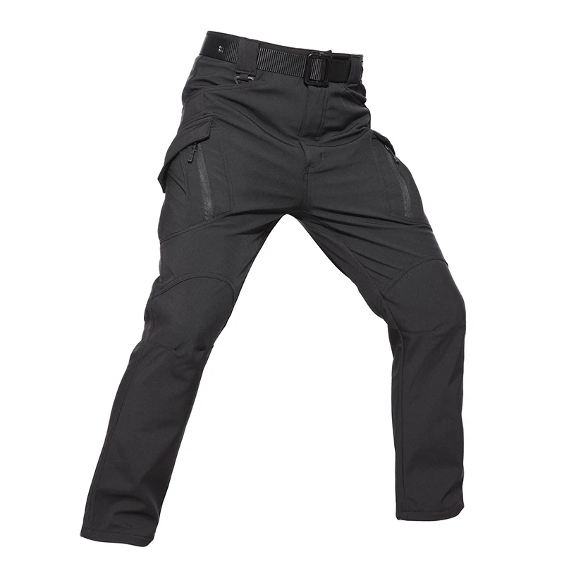 2024 New Softshell Thick Fleece Pants For Men Winter Outdoor Pants Camouflage Hunting Cargo Pant Warm Waterproof Work Trousers 3