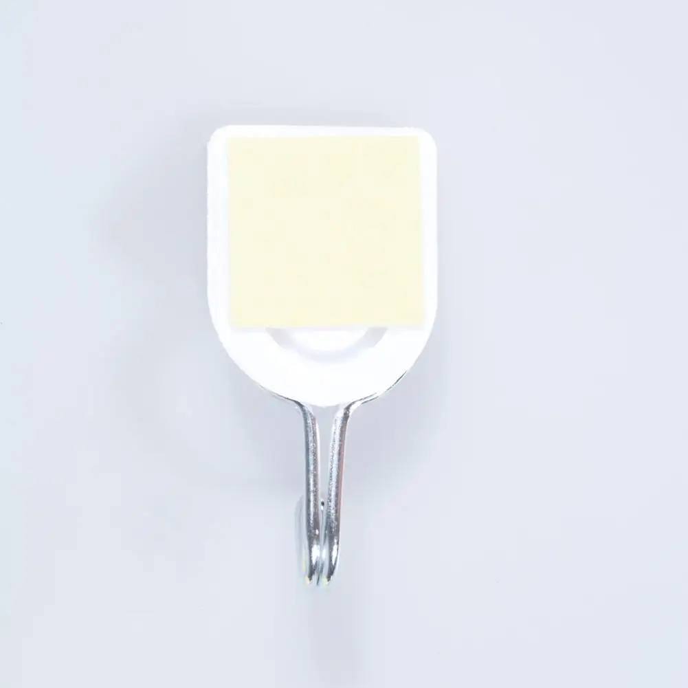 6 шт./компл. творческий, Не оставляющий следов надежный дизайн Nailless мощный вязкой Пластик крюк в стену крюк Ванная комната крюк - Цвет: Белый