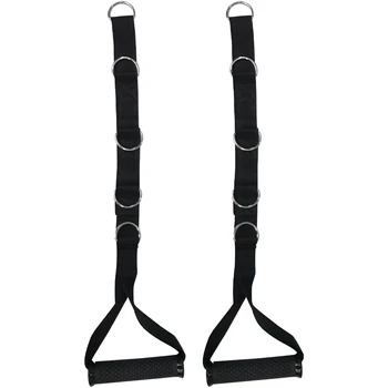 

Adjustable Fitness Non-Slip Handle for Cable Machine Pull-Up Exercise Triceps Rod Accessories with 5 D-Rings