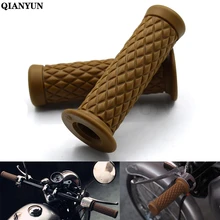 Универсальный мотоцикл 7/" 22 мм Винтаж резиновый руль для мотоцикла для Yamaha FZ1 фазер FZ6 FZ6R FZ8 XJ6 MT-07 MT-09 FZ9 FZ-09