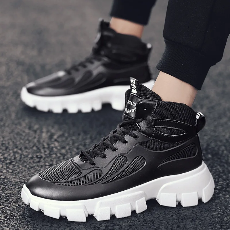 

2019 Winter Hight-top Athletic Shoes Students Daddy Shoes INS Korean-style MEN'S Casual Shoes Outdoor Running Autumn Trendy Shoe