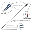 Pure Carbon Arrows Archery Replaceable Arrowhead ID 6.2 Spine 300 400 Recurve Compound Bow Hunting Shooting 3