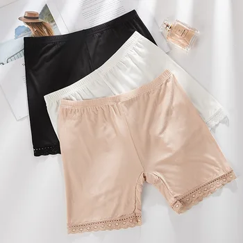 

Seamless Pants Shorty Femme White Cotton Short Under Skirt Plus Size Lace Women Safety Shorts Pants Short Leggins Black Beige