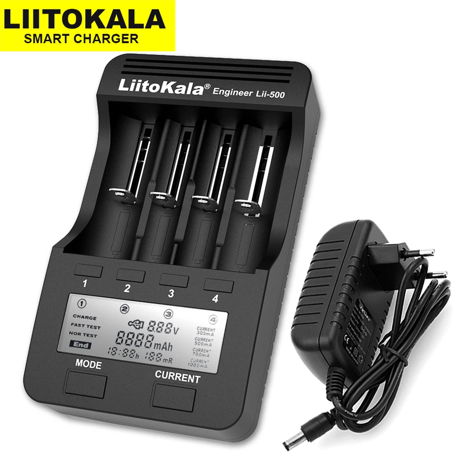 Зарядное устройство для аккумуляторов 2020 Liitokala Lii 500 18650 21700 26650 AA AAA 18350 18500 16340 17500