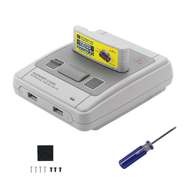Оригинальный Retroflag SUPERPI CASE J Raspberry Pi 3 Model B +/B NESPI ABS коробка для RetroPie 32 Гб sd карта