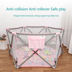 Baby Playpen Lightweight Portable Free Installation Safety Barrier Fence Toddler Non-Slip Playground Arena Newborn Crawling Mat