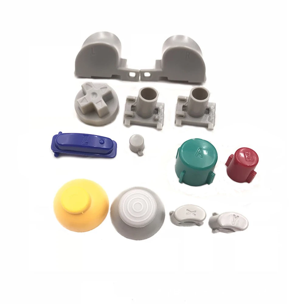 

Full Set L R ABXY Z Keypads Buttons for Nintend NGC Controller Colorful Thumb Touch Button Keys Game Joystick Cover Cap