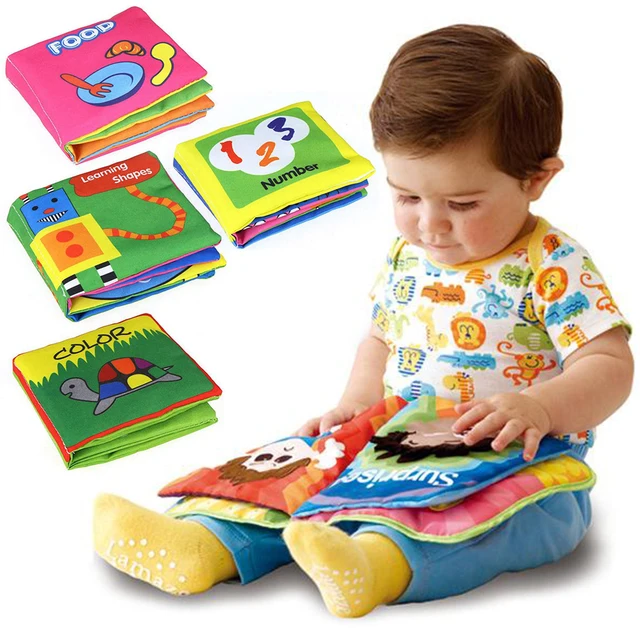 Hot!1PC Cloth Books Soft Baby Books Rustle Sound Baby Quiet Books Infant Early Learning Educational Toys 0 -12 Months Tear-proof 1