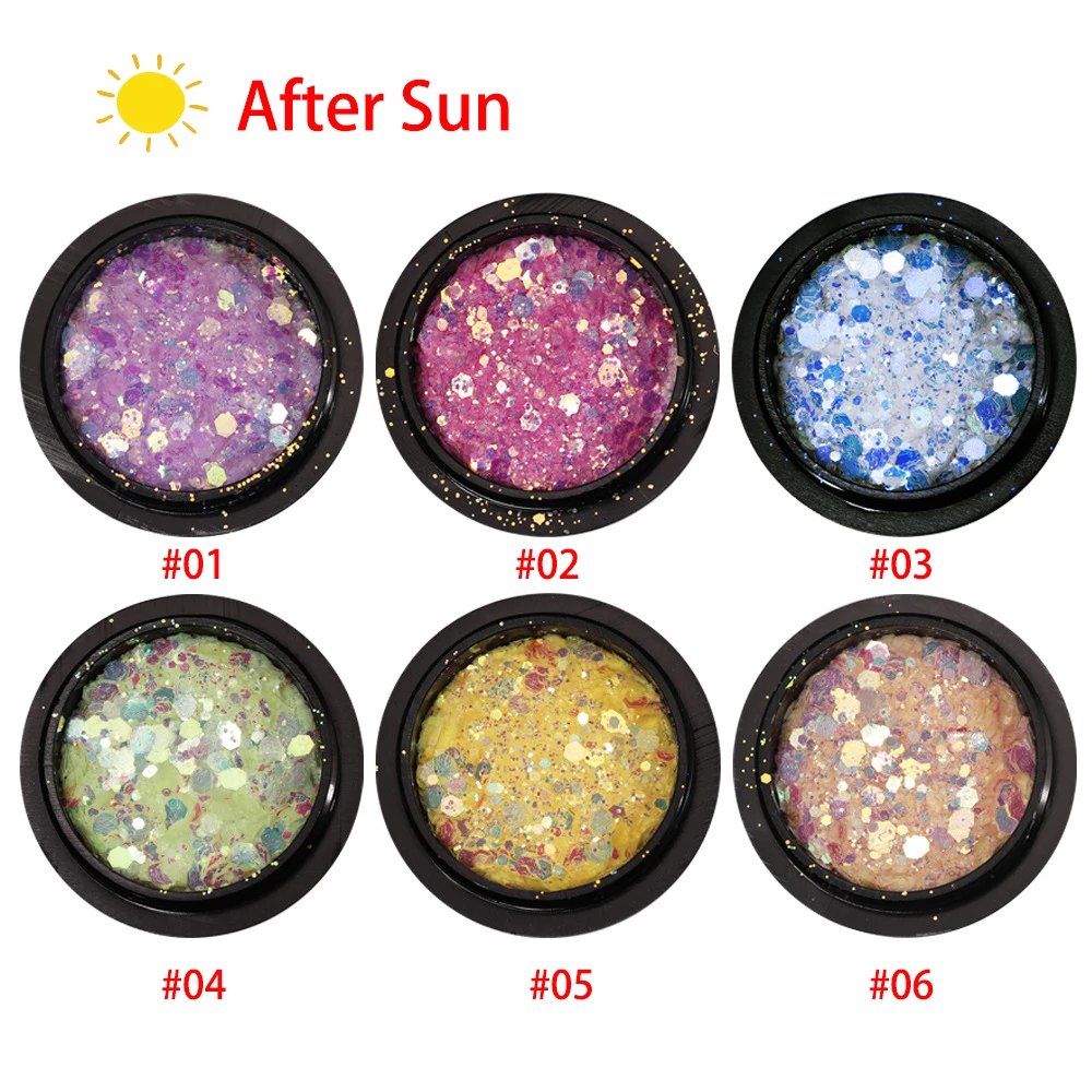 Nail Art Decoration Dream Colorful Sequin Change Color When it Comes to light Glitter Shiny Hexagon Paillette Toenail Eye Makeup (7)