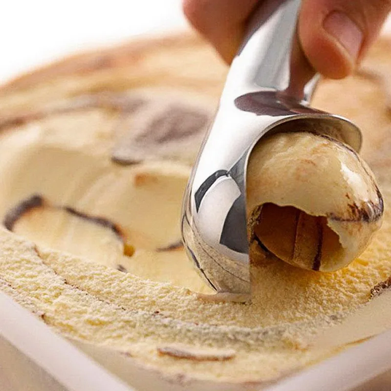 Ice Cream Scoop Kitchen Deluxe Metal Non-Stick Anti-Freeze Ice Cream Scoops Spoon 180mm Long