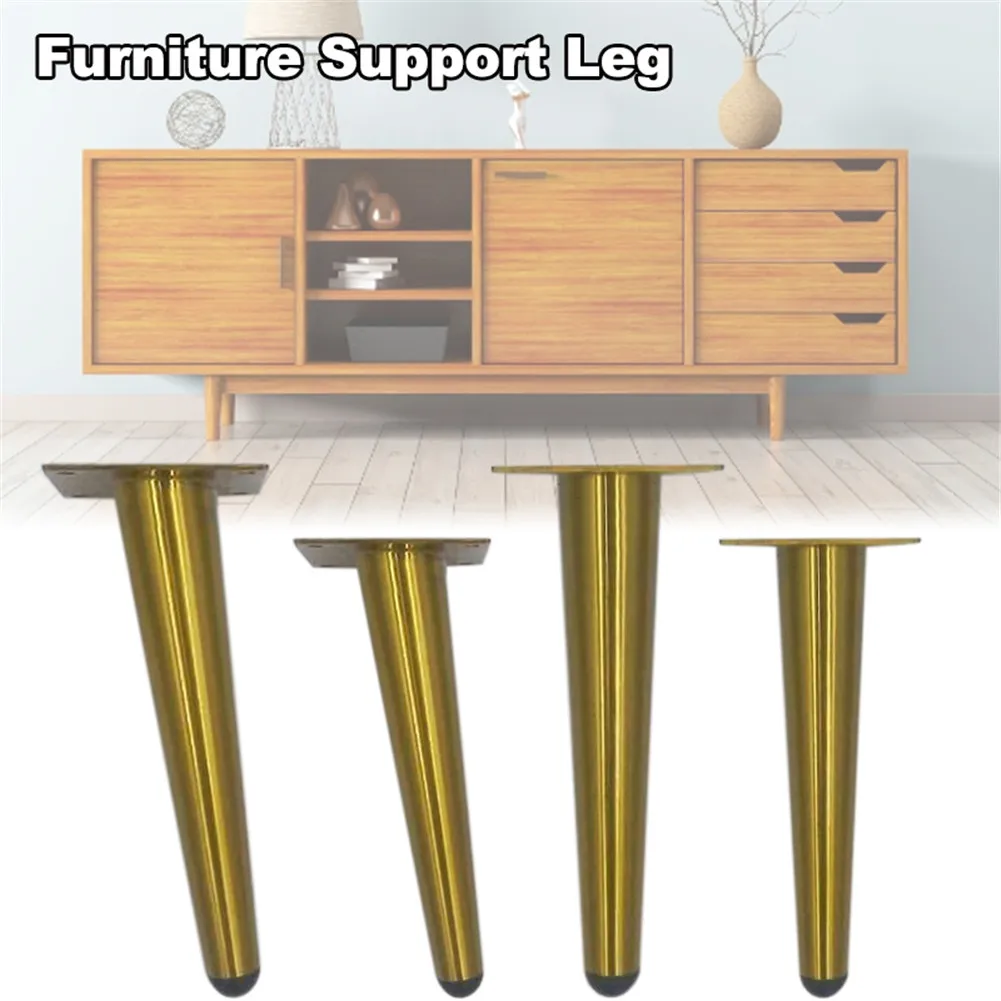 Stainless Steel Furniture Legs Gold Vertical Inclined Tube Sofa