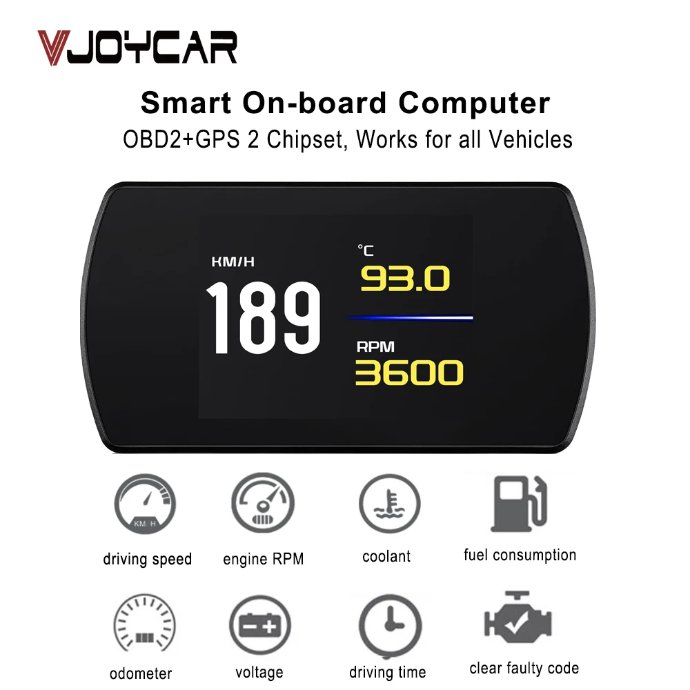 Бортовой компьютер OBD Автомобильная электроника HUD Дисплей GPS цифровой спидометр