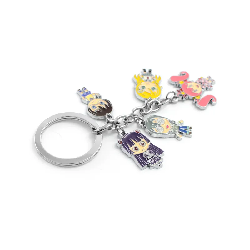 Мультяшный аниме брелок Angel Beats karneval Keroro Free EVA DRAMAtical Murder Милый Забавный металлический брелок подвеска ювелирные изделия аксессуары