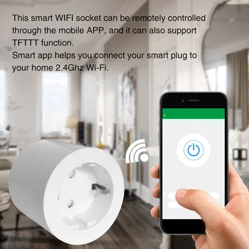 

Electric Travel Remote Control Wall Mini Outlet 16A Accessories Smart Socket Memory EU Plug Time Switch Home Assistant WIFI