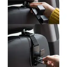 1pcs Car Seat-Hook Universal Multifunction Plastic Black Auto  Purse Bag Coat Holder Hanger Headrest Seat Hanging Organizer