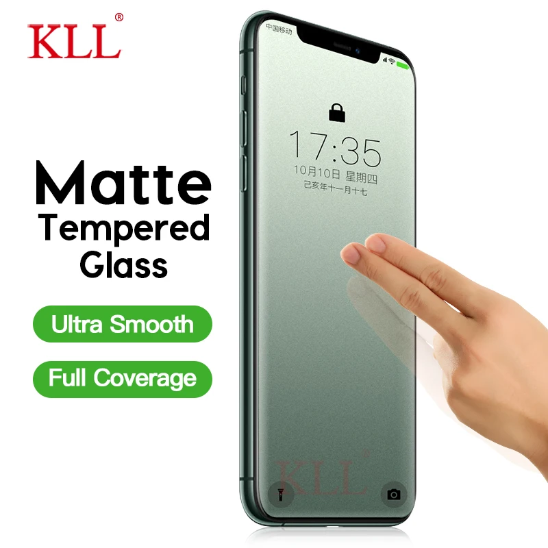 Без отпечатков пальцев матовое стекло для iPhone 11 Pro Max X XS XR полное покрытие Защита