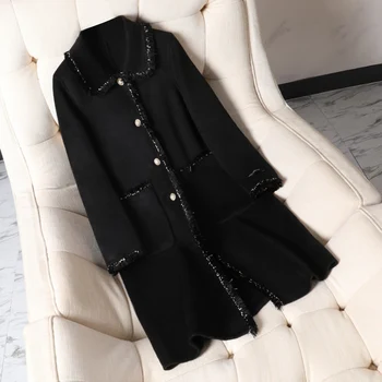 

Korean-Style Fashion Doll Collar Mid-Length Coats 2020 Autumn Wool Coat For Female Fashion Clothes Tide Single Breasted Clothes