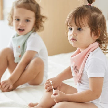 

Baby Bibs for Boy Girl Bandana Bib Burp Cloth Print Animal Triangle Cotton Baby Scarf Meal Collar Burp Baby Accessories