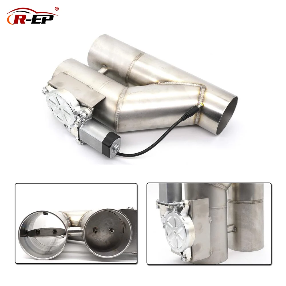 REP253DoubleElectricExhaustCutoutKitYPipeStainlessSteel
