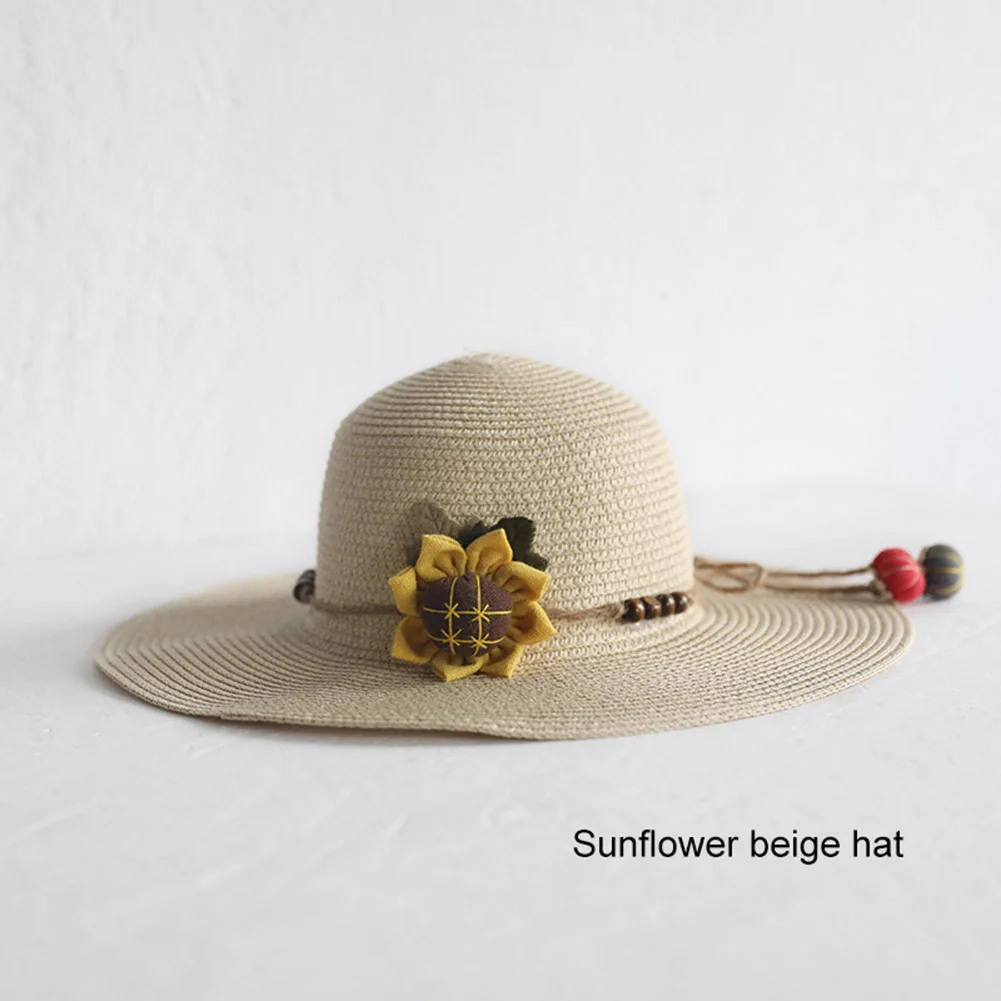 Hat Bag Set Wide Brim Straw Hats Cap Single Shoulder Bag for Kids Spring Summer Beach THJ99 - Цвет: Золотой