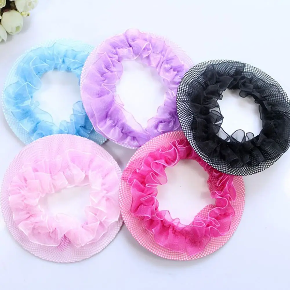 1 pcs Cute Girls' Flower Bun Hair Nets for Dancersr Kids' Net Cover Accessories Dancewear Hairnet For Girls | Аксессуары для