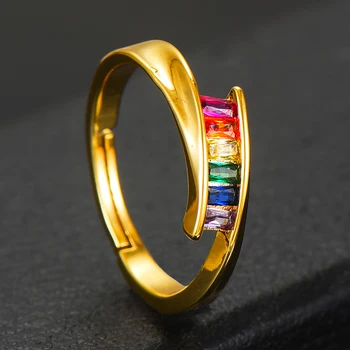 

LARRAURI Full Top Cubic Zirconia Women Wedding CZ Finger Rings Beads Charm Ring Bohemian Beach Jewelry 2020