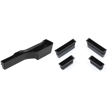 

1 Pcs Gear Shift Storage Box Center Auto Transmission Organizer & 4 Pcs Armrest Container Door Storage Box Handle Pocket