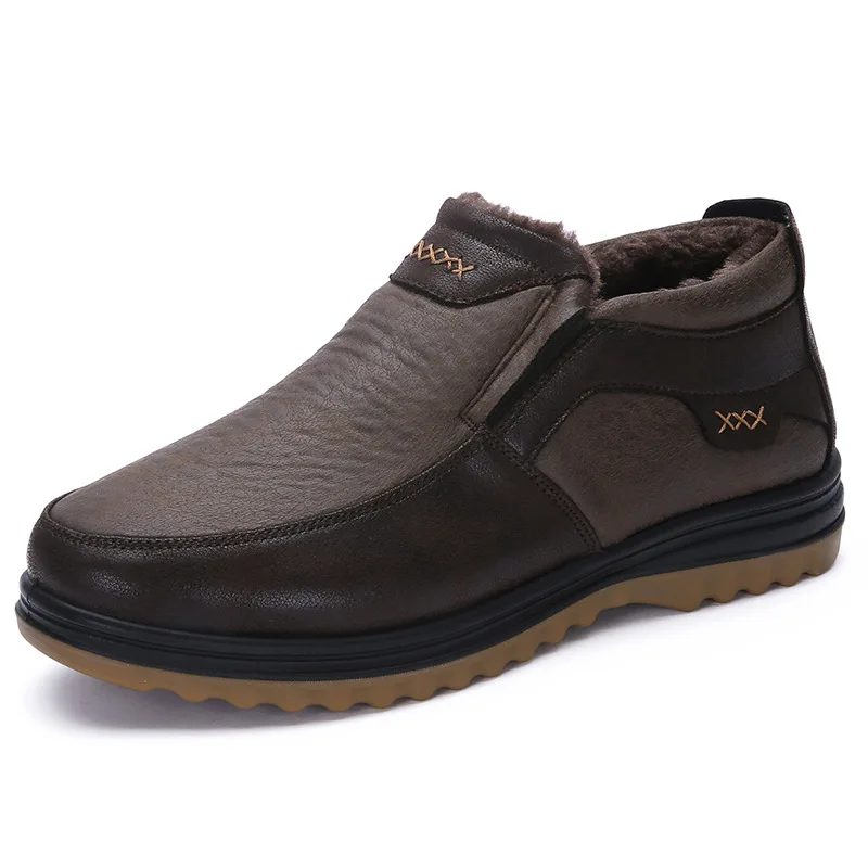 Классическая мужская зимняя обувь из хлопка; Zapatillas; утепленная бархатная теплая обувь; очень удобные мужские ботинки с мягкой нескользящей подошвой