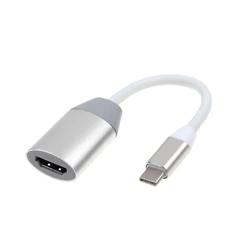 

Type C to HDMI Converter Adapter USB 3.1 USB-C to HDMI Adapter Male to Female Converter for (Silver)