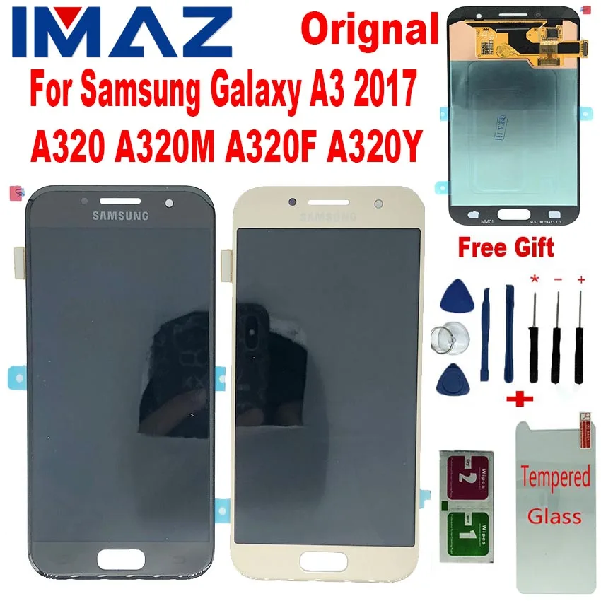 IMAZ Супер AMOLED 4," ЖК-для Samsung Galaxy A3 a320 A320M A320F A320Y ЖК-дисплей кодирующий преобразователь сенсорного экрана в сборе