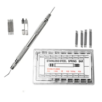 

360pcs Watchmaker Watch Band Spring Bars Strap Link Pins Alloy Repair Kit Tool