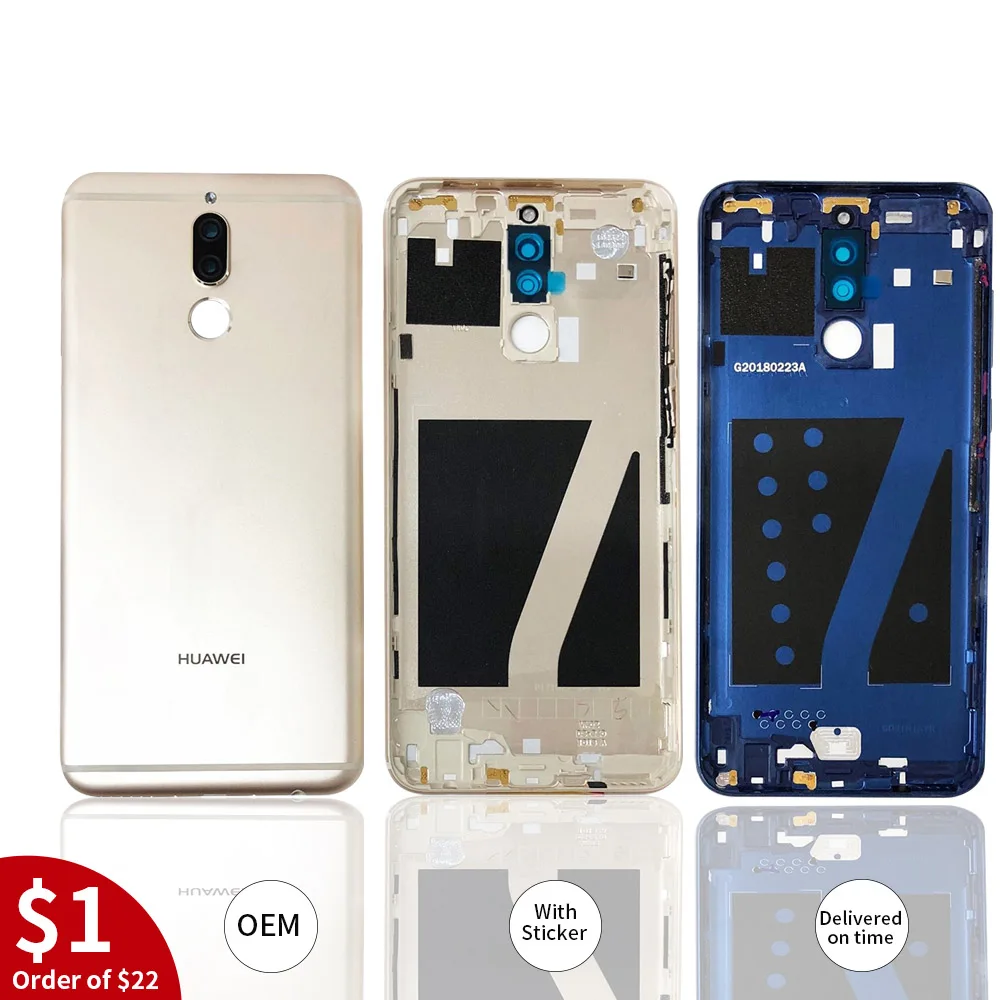 Huawei mate 10 Lite Крышка батарейного отсека задняя крышка корпуса для huawei Nova 2i задняя дверь чехол для mate 10 Lite крышка батареи+ объектив камеры