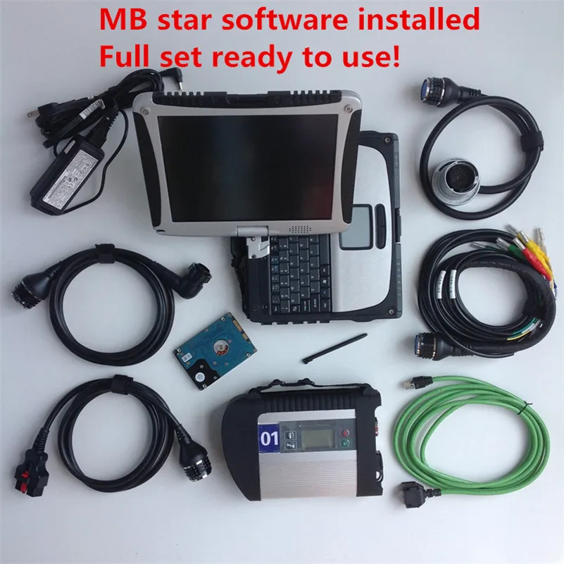 Новейший mb star c4 sd Подключение к ноутбуку toughbook cf19 сенсорный экран 2021 03 программное