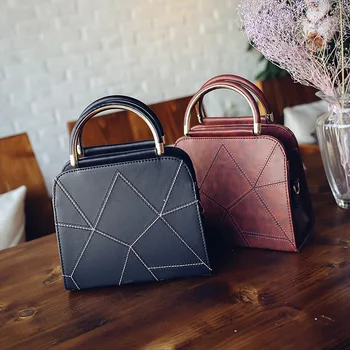 

women's bag PU Flap Single Fashion Geometric Shoulder Bags purses luxury handbags women bags designer