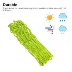 Green Luminous Basketball Net Glowing Light Shooting Standard Net Adult Kids Mesh Nylon Training Sport Night D7i4
